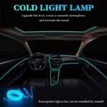 EL Wire Car Interior LED Strips Lights, 16FT 5V USB Auto Neon Light Strip, Elect... - Image 5
