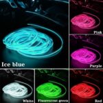 EL Wire Car Interior LED Strips Lights, 16FT 5V USB Auto Neon Light Strip, Elect... - Image 7