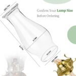 Oil Lamp Chimney Replacement – Clear Hurricane Lamp Glass Shade (Wave Style) for... - Image 3