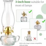 Oil Lamp Chimney Replacement – Clear Hurricane Lamp Glass Shade (Wave Style) for... - Image 4