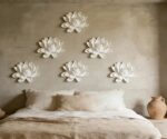 Artgenius Resin Lotus Flower Wall Decor,3D Flower Wall Hanging Decor Modern Art ... - Image 7
