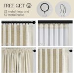 Topfinel Cream Ivory Blackout Curtains & Drapes 84 Inch Length, Beige Pinch Plea... - Image 6