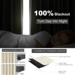 Topfinel Cream Ivory Blackout Curtains & Drapes 84 Inch Length, Beige Pinch Plea... - Image 7
