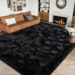 Dssimo Super Fluffy Black 8x10 Area Rugs for Living Room, Modern Large Shag Rug ... - Image 3
