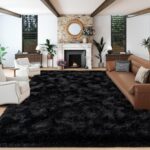 Dssimo Super Fluffy Black 8x10 Area Rugs for Living Room, Modern Large Shag Rug ... - Image 4