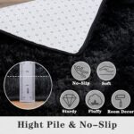 Dssimo Super Fluffy Black 8x10 Area Rugs for Living Room, Modern Large Shag Rug ... - Image 7