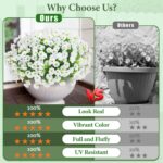 Yastouay Artificial Flowers for Outdoors, 14 Bundles Fake Outdoor Flowers, UV Re... - Image 3
