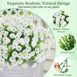 Yastouay Artificial Flowers for Outdoors, 14 Bundles Fake Outdoor Flowers, UV Re... - Image 5