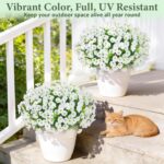 Yastouay Artificial Flowers for Outdoors, 14 Bundles Fake Outdoor Flowers, UV Re... - Image 6