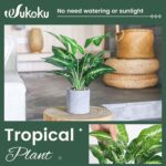 16" Small Fake Plants Artificial Tropical Faux Plants Indoor Desk Plant for Home... - Image 3
