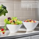Qxbekmor 10" Salad Bowls, 114 oz. Unbreakable Plastic Serving Bowls for Salads, ... - Image 3