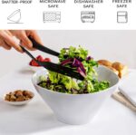 Qxbekmor 10" Salad Bowls, 114 oz. Unbreakable Plastic Serving Bowls for Salads, ... - Image 4