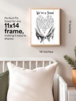 AMERICAN LUXURY GIFTS We're a Team Wall Art - 11x14 Unframed Relationship Quote ... - Image 3