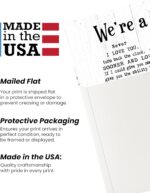 AMERICAN LUXURY GIFTS We're a Team Wall Art - 11x14 Unframed Relationship Quote ... - Image 4