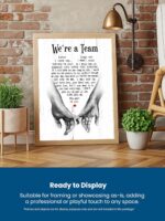 AMERICAN LUXURY GIFTS We're a Team Wall Art - 11x14 Unframed Relationship Quote ... - Image 5