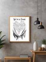 AMERICAN LUXURY GIFTS We're a Team Wall Art - 11x14 Unframed Relationship Quote ... - Image 7