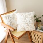 LIGICKY Set of 2 Fluffy White Faux Fur Pillow Covers with Gold Branches Glitter ... - Image 3