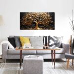 Tree Canvas Wall Art for Living Room - Gold and Black Pictures Wall Art for Bedr... - Image 5