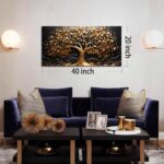 Tree Canvas Wall Art for Living Room - Gold and Black Pictures Wall Art for Bedr... - Image 7