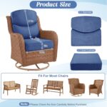 Juexica Luxury Outdoor Chair Cushions 24"x24"x6" 30D High Density Foam Deep Seat... - Image 3