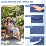 Juexica Luxury Outdoor Chair Cushions 24"x24"x6" 30D High Density Foam Deep Seat... - Image 4
