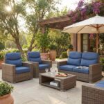 Juexica Luxury Outdoor Chair Cushions 24"x24"x6" 30D High Density Foam Deep Seat... - Image 5