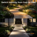 XMCOSY+ Solar Pathway Lights, 4 Pack All-Metal Motion Sensor Outdoor Lights Wate... - Image 3