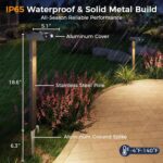 XMCOSY+ Solar Pathway Lights, 4 Pack All-Metal Motion Sensor Outdoor Lights Wate... - Image 4
