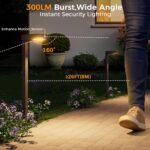 XMCOSY+ Solar Pathway Lights, 4 Pack All-Metal Motion Sensor Outdoor Lights Wate... - Image 6