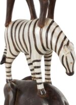 Deco 79 Polystone Safari Animals Decorative Sculpture Stacked Home Decor Statue ... - Image 5