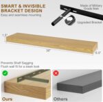 Fun Memories Floating Shelves for Wall, 36Inch Floating Shelves Set of 2, Hangin... - Image 4