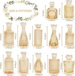 UPBUD Amber Glass Bud Vases Set of 12, Gold Mini Flower Vase for Centerpieces, S... - Image 6