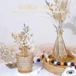 UPBUD Amber Glass Bud Vases Set of 12, Gold Mini Flower Vase for Centerpieces, S... - Image 7