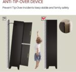 Metal Armoire Wardrobe Closet Storage Cabinet with Hanging Rod,71'' Metal Wardro... - Image 5