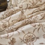 jinchan Linen Floral Curtains for Living Room with Printed Flower 96 Inches Long... - Image 4