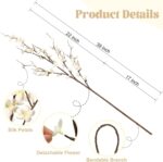 Ammyoo 4Pcs Cherry Blossom Branches Artificial Flowers for Spring Summer Indoor ... - Image 4