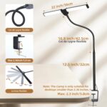 Motumen Led Desk Lamp for Home Office, Eye-Care Architect Light with Clamp, Smar... - Image 3