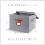 3 Pack Large Fabric Storage Boxes with Lids (15.75" x 11.25" x 11.25") - Decorat... - Image 4