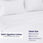 California Design Den Certified 100% Egyptian Cotton Sheets Queen Size Bed Set -... - Image 5