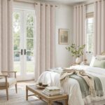 HOMEIDEAS Beige 100% Blackout Curtains 96 Inches Long, Faux Linen Natural Textur... - Image 3