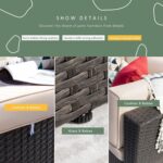 Devoko Patio Furniture Sofa Sets Outdoor All-Weather Sectional Corner Sofa and A... - Image 6