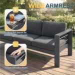 Solaste Aluminum Patio Furniture Set for All Weather, Oversized Metal Outdoor Fu... - Image 4