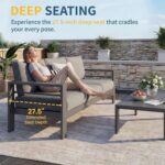 Solaste Aluminum Patio Furniture Set for All Weather, Oversized Metal Outdoor Fu... - Image 5