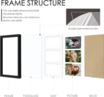 DUENPY 8x16 Collage Picture Frame, 5x7 Collage Picture Frame Displays Three 5x7 ... - Image 4