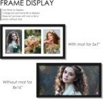 DUENPY 8x16 Collage Picture Frame, 5x7 Collage Picture Frame Displays Three 5x7 ... - Image 5