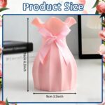 Small Plastic Flower Vase, Ceramic-Look Decorative Vase for Dried & Artificial F... - Image 3