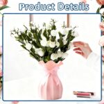 Small Plastic Flower Vase, Ceramic-Look Decorative Vase for Dried & Artificial F... - Image 5