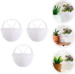 3pcs Wall Mounted Flower Pot Set, Plastic Simulated Rattan Hanging Basket for In... - Image 7