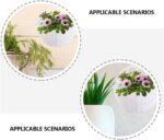 3pcs Wall Mounted Flower Pot Set, Plastic Simulated Rattan Hanging Basket for In... - Image 8