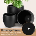 YNNICO Plant Pots 17.5/14.8/12.2 inch Set of 3, Flower Pots with Drainage Holes,... - Image 4